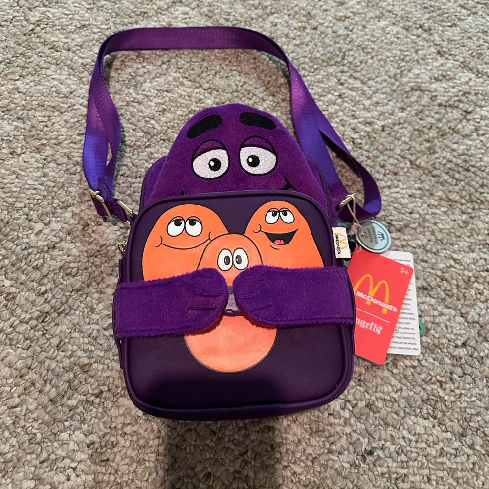 NWT Loungefly Mcdonalds Purple Grimace bag